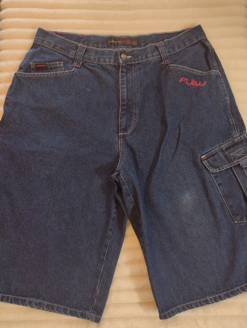 VTG FUBU The Collection Mens 40 Cargo Short Baggy Wide Hip Hop Streetwear 90s